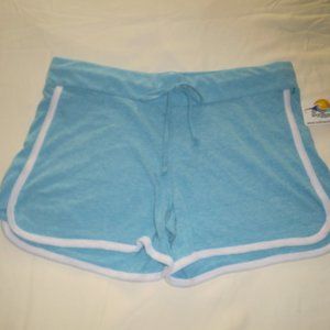 XL - BLUE SOLIMAR JERSEY SHORTS w/ WHITE STRIPES